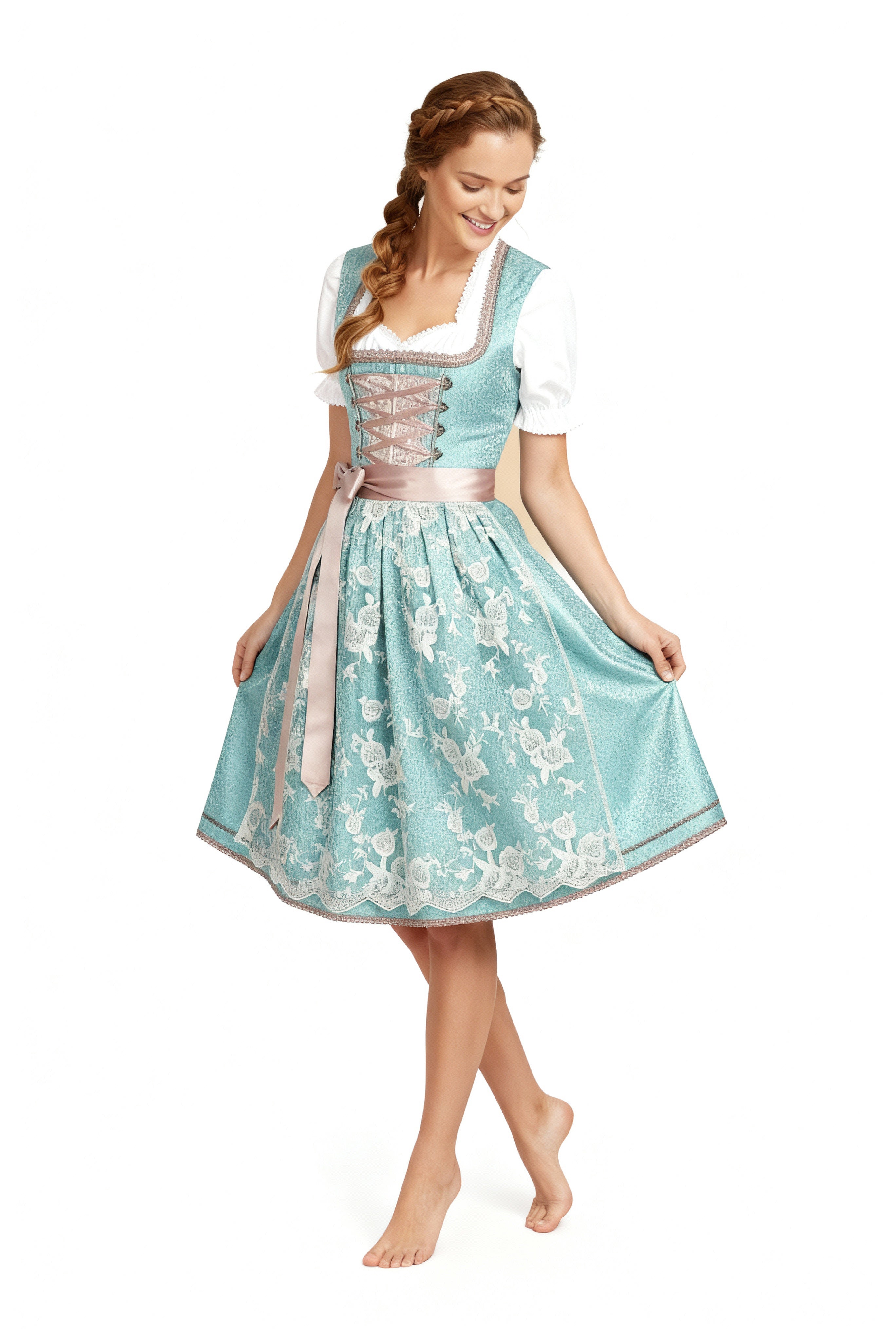 Einzigartige Damen Tracht mit Schürze Perfekt für Oktoberfest