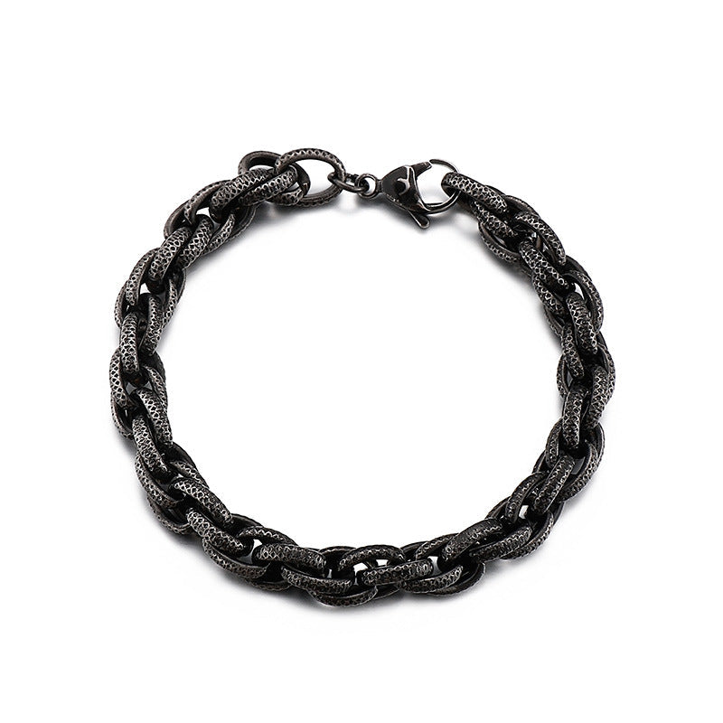 Männer Halskette schwarz, robust in Titaniumstahl | Shop Nory
