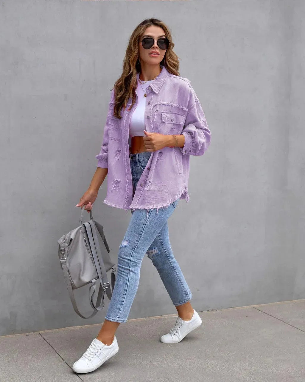 Damenbluse Aus Denim