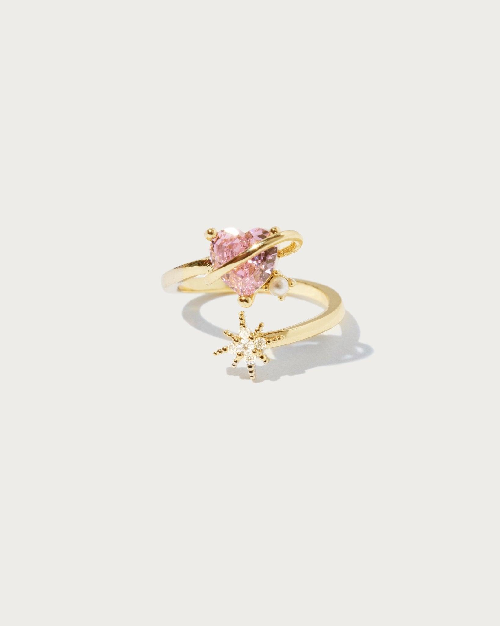 Herz- und Sternsteinring | Shop Nory