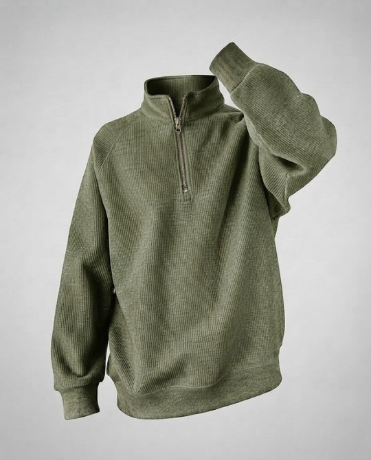 Herren Urbaner Stehkragenpullover mit Reißverschluss Shop Nory