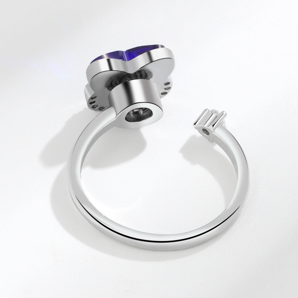 Blauer Schmetterling Einzigartiger Stil Spinner Angst Fidget Spinner Ring für Frauen Großartige Geschenkidee | Shop Nory