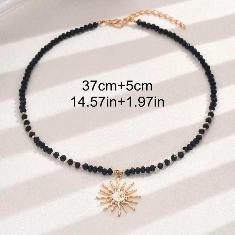 Böhmische Halskette Mit Sonnenanhänger | Shop Nory