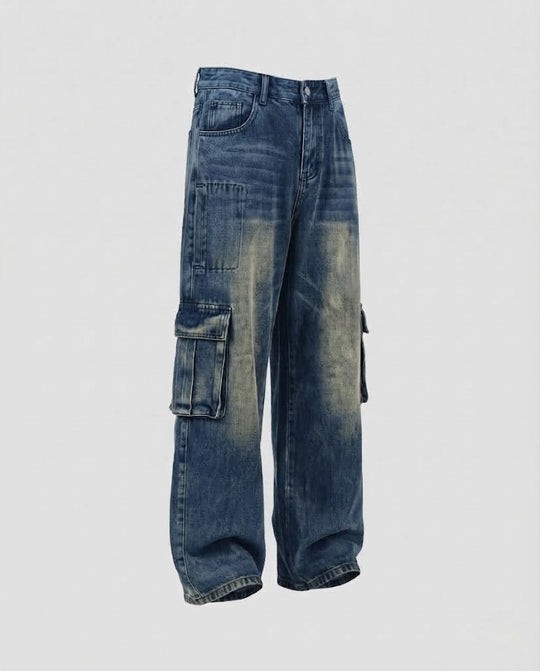Damen Weitgeschnittene Utility-Jeans Shop Nory