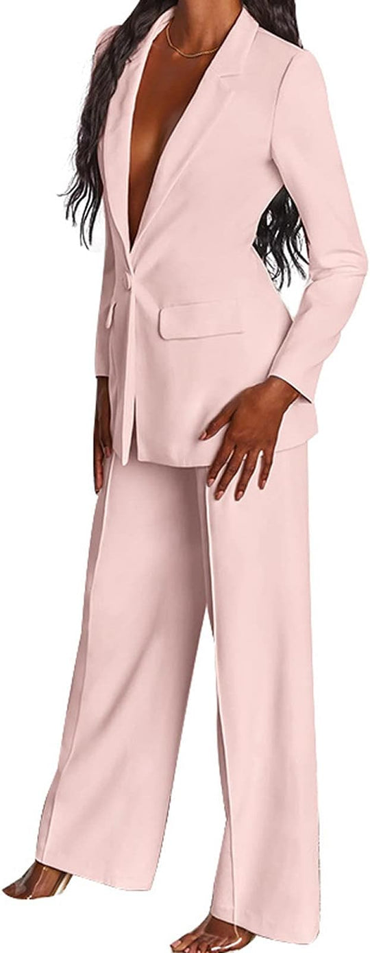 Elegantes Ensemble Bestehend Aus Einem Edlen Blazer und Einer Eleganten Hose