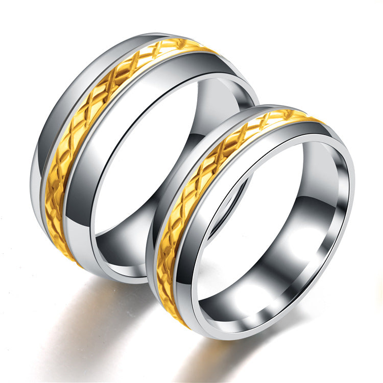 Herren Ring mit modernem, hochwertigem Edelstahl und kunstvollem Muster Shop Nory