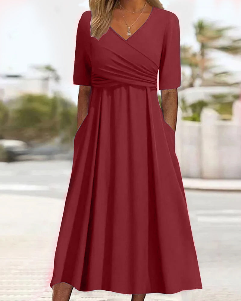 Elegantes Midi Kleid mit Bauchabdeckung