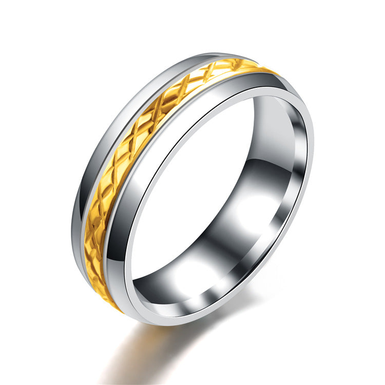 Herren Ring mit modernem, hochwertigem Edelstahl und kunstvollem Muster Shop Nory