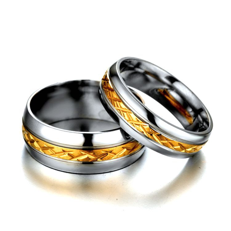 Herren Ring mit modernem, hochwertigem Edelstahl und kunstvollem Muster Shop Nory