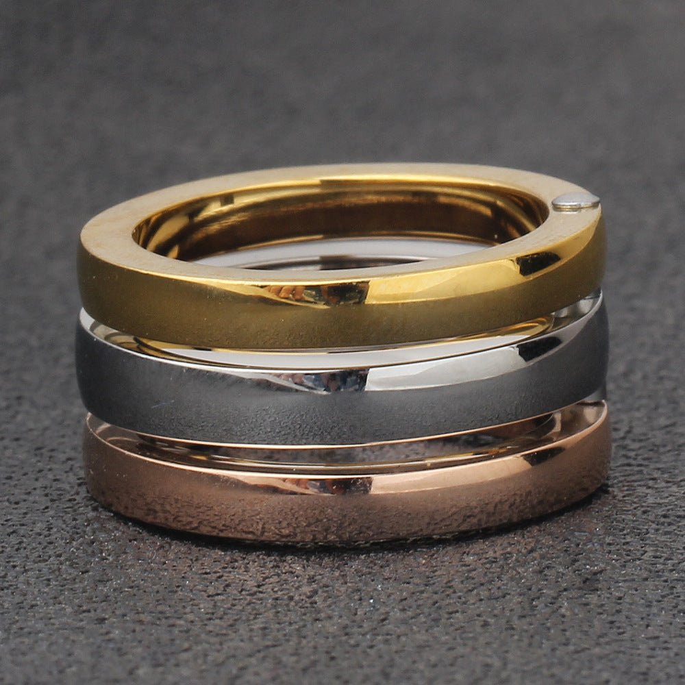 Damen Ring mit kunstvollem, dreilagigem Design Shop Nory