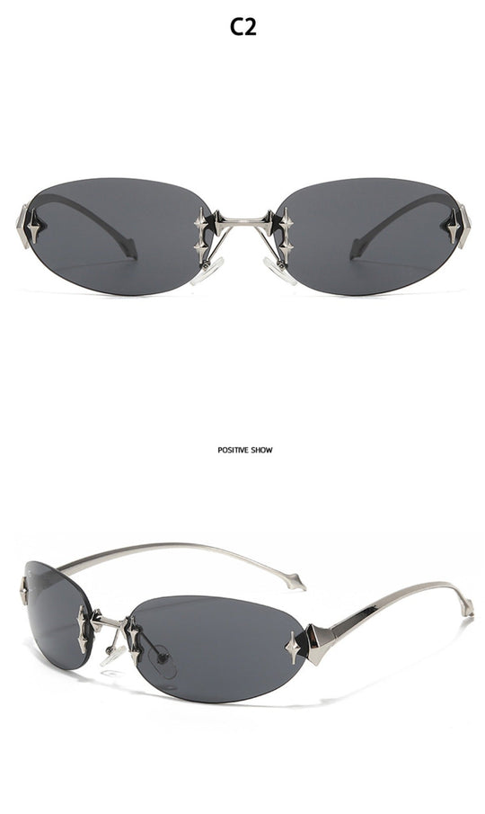 Shopnory | Star Rahmenlose Futuristische Sonnenbrille