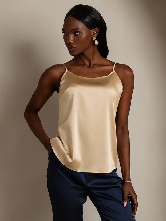 Seide Entspannt Spaghettiträger Camisole Top
