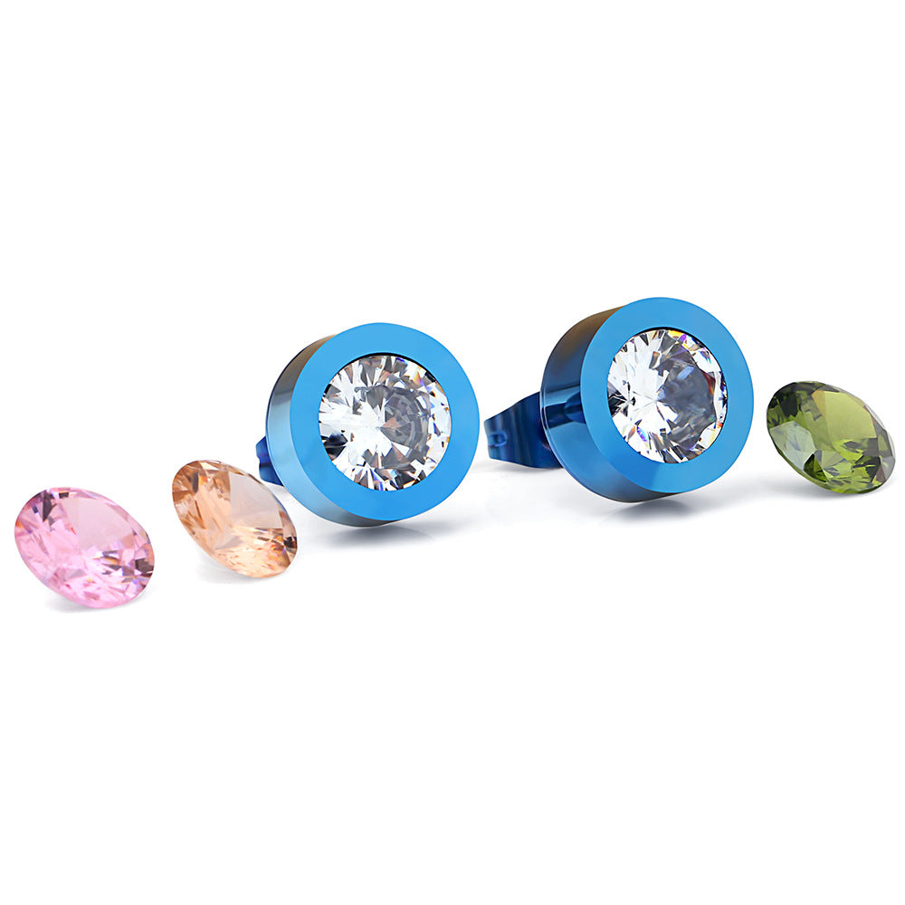 Damen Ohrstecker mit wechselbaren Kristall-Elementen Shop Nory