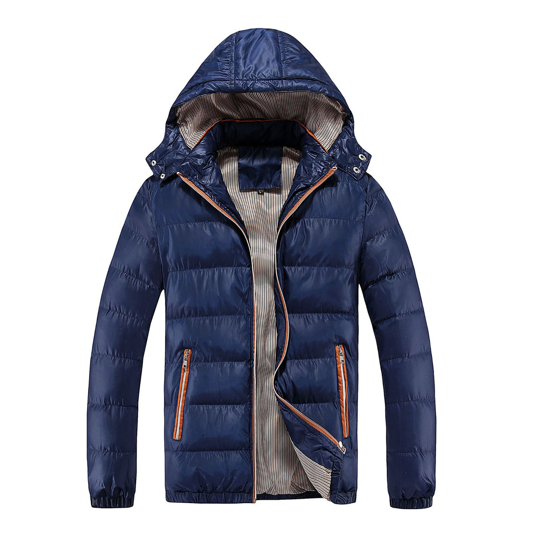 Herren Gefütterte Stepp-Expeditionsjacke mit Kunstfellkapuze und Frontmix-Taschen Shop Nory