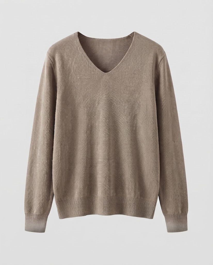 Damen Feinstrick-V-Ausschnitt-Pullover aus kuscheligem Angora-Mix Shop Nory