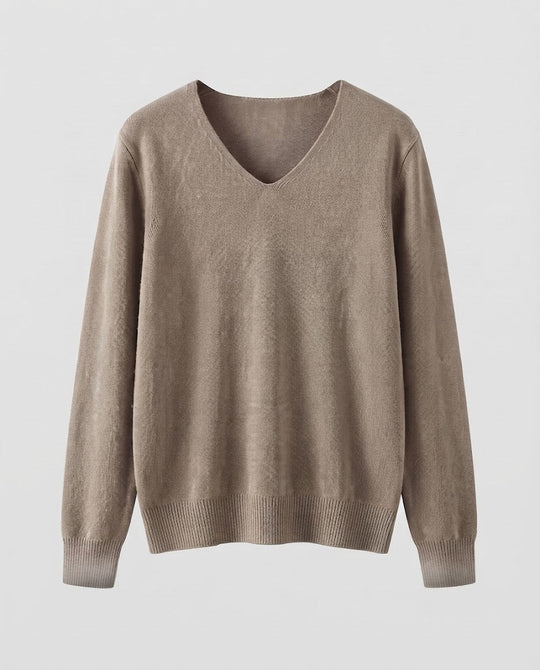 Damen Feinstrick-V-Ausschnitt-Pullover aus kuscheligem Angora-Mix Shop Nory