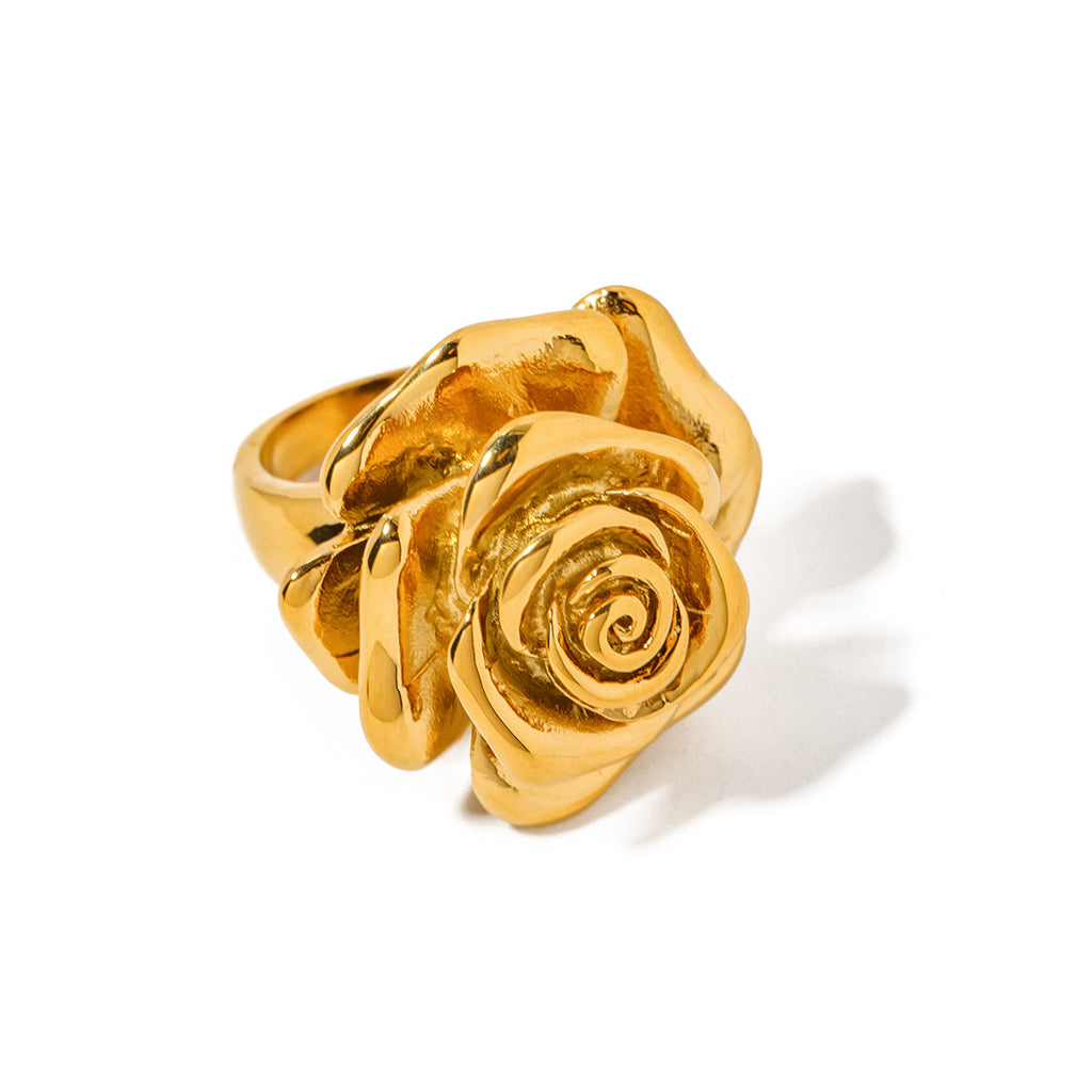 Ring "Rose" Edelstahl - 18k vergoldet | Shop Nory