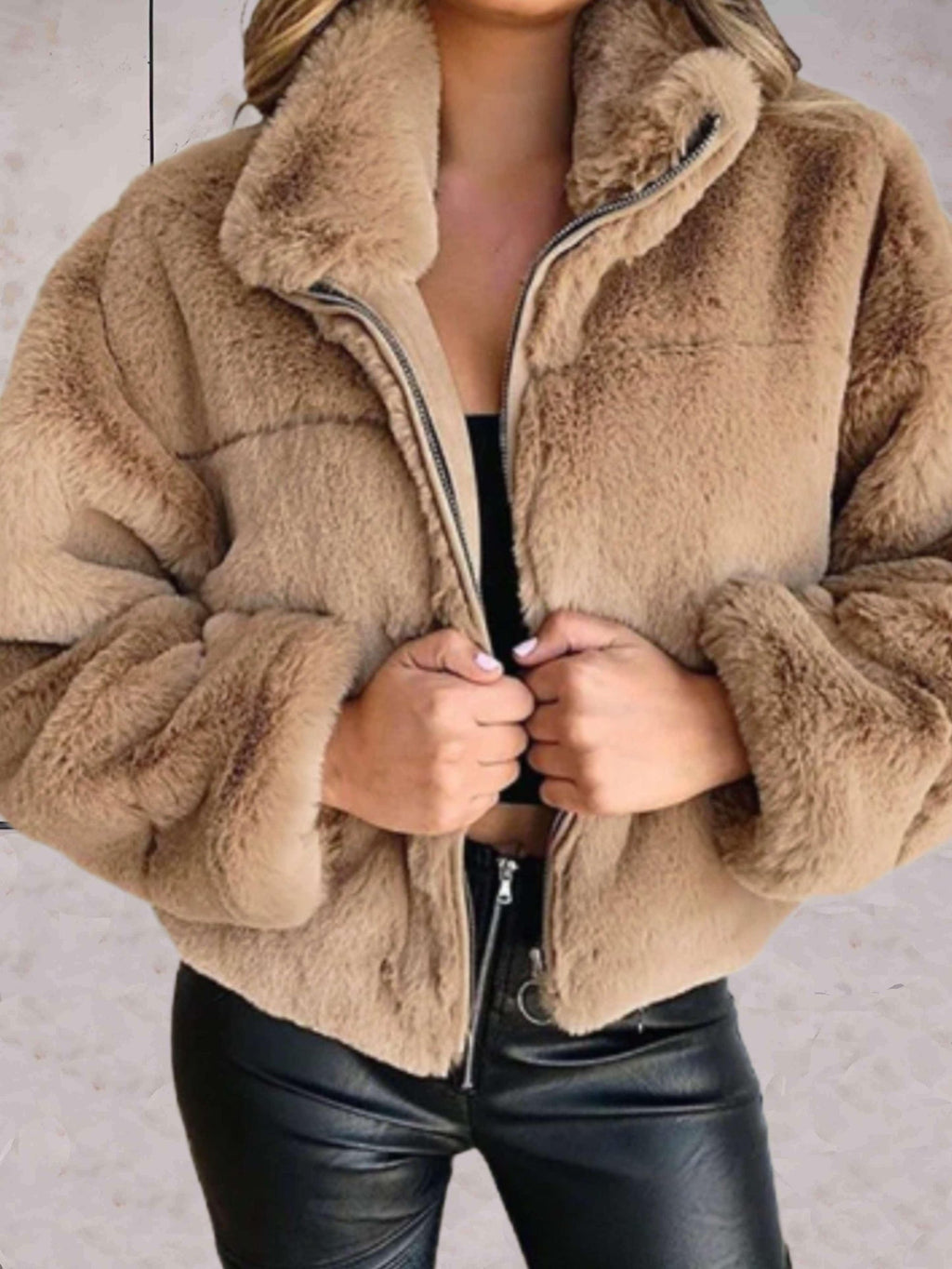 Bequeme Teddyjacke Mit Reißverschluss Für Damen