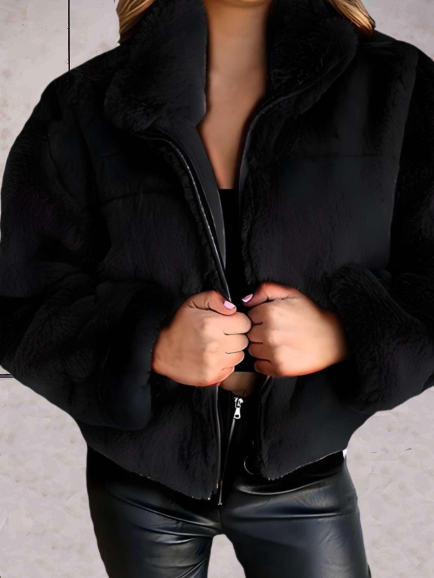 Bequeme Teddyjacke Mit Reißverschluss Für Damen