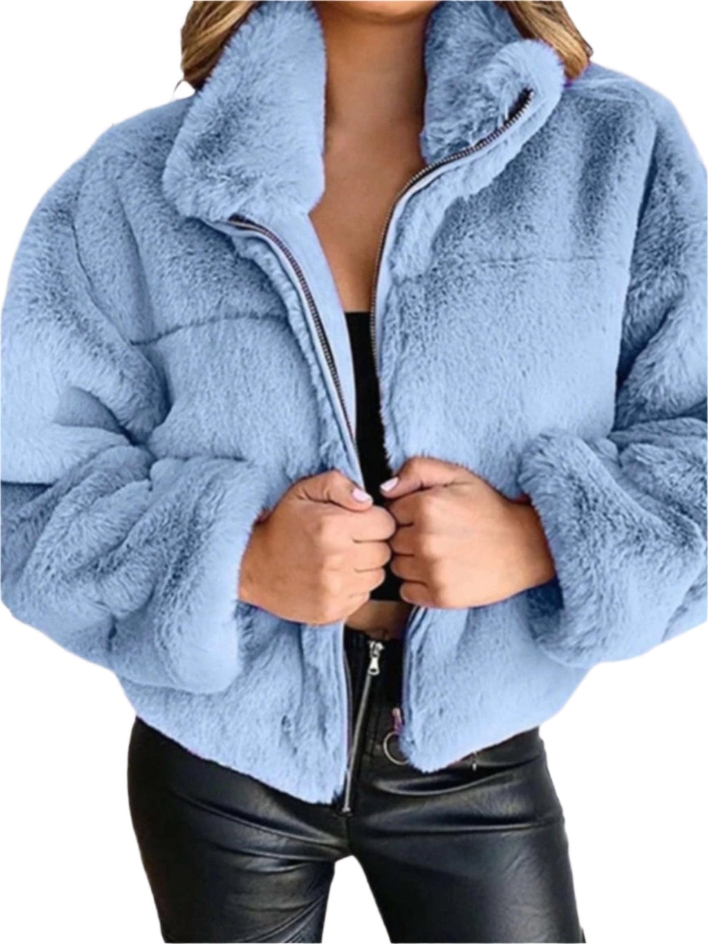 Bequeme Teddyjacke Mit Reißverschluss Für Damen