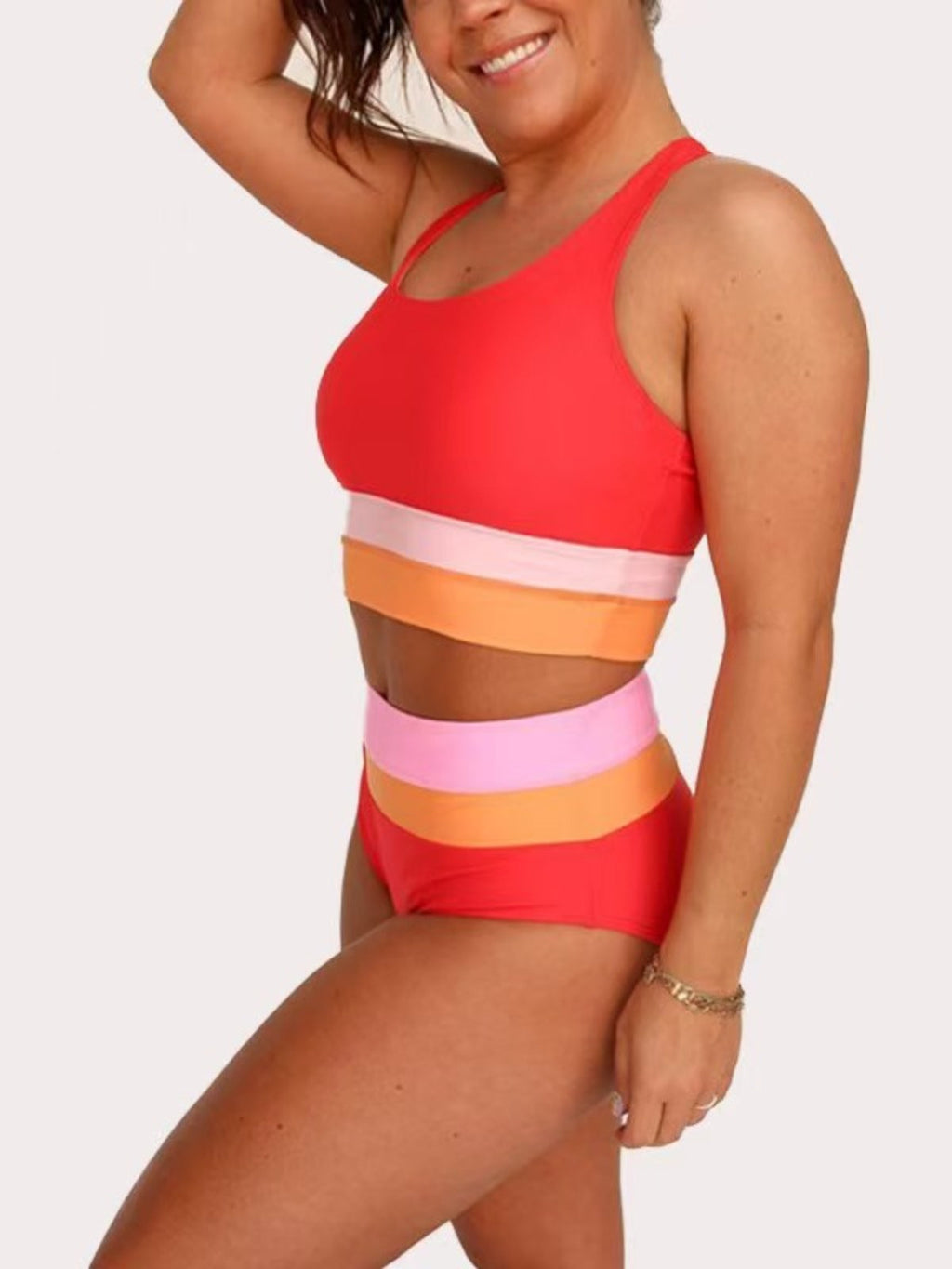 Großer Bikini mit geteiltem Reißverschluss