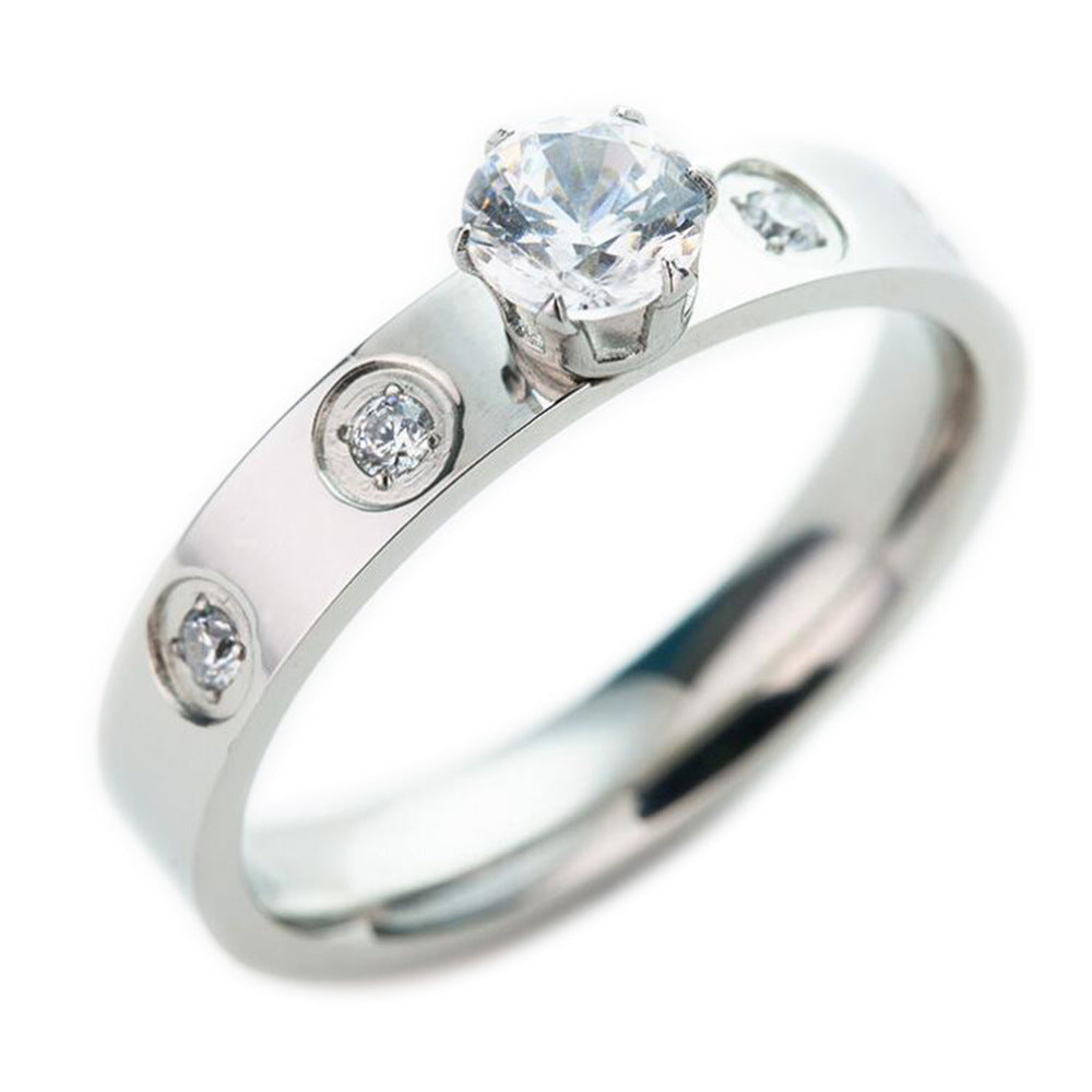 Damen Ring mit funkelndem Zirkonia-Besatz und modernem Design Shop Nory