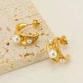 Ohrringe mit Perlen "Alaia" in Edelstahl - 18k vergoldet | Shop Nory
