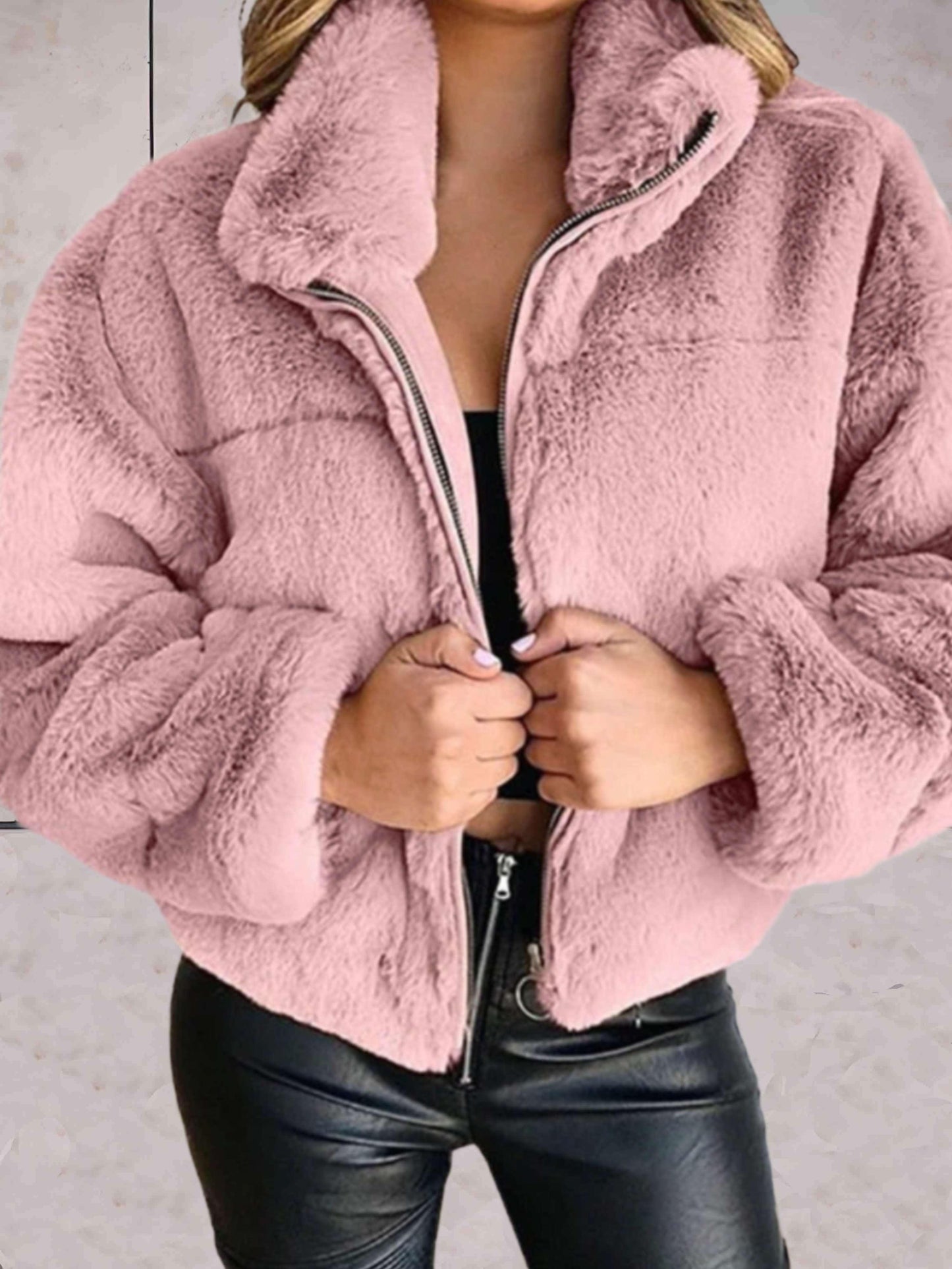Bequeme Teddyjacke Mit Reißverschluss Für Damen
