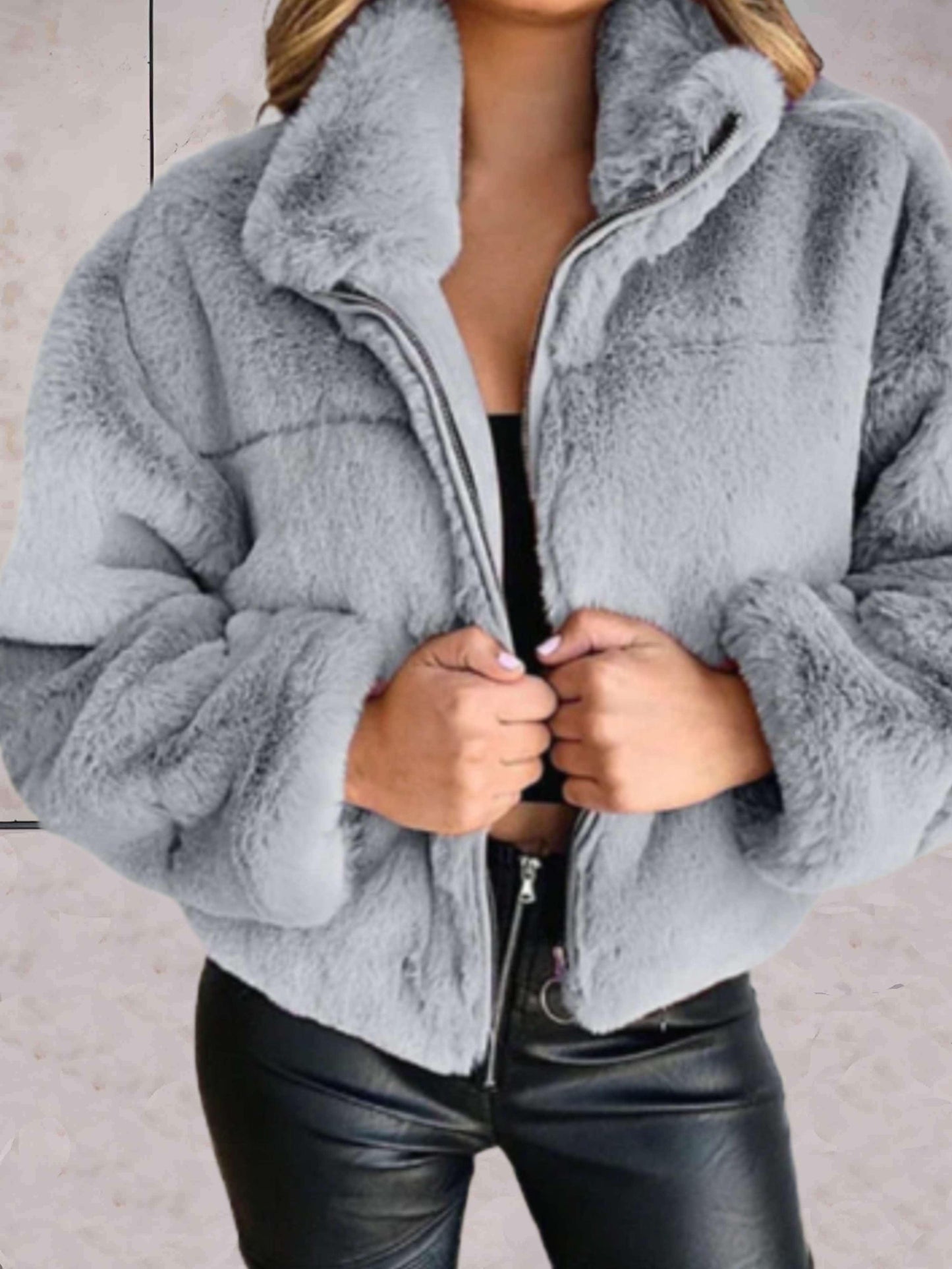 Bequeme Teddyjacke Mit Reißverschluss Für Damen