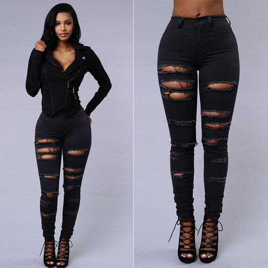Skinny Damen Jeans - Hohe Taille, Lässiger Bleistiftschnitt