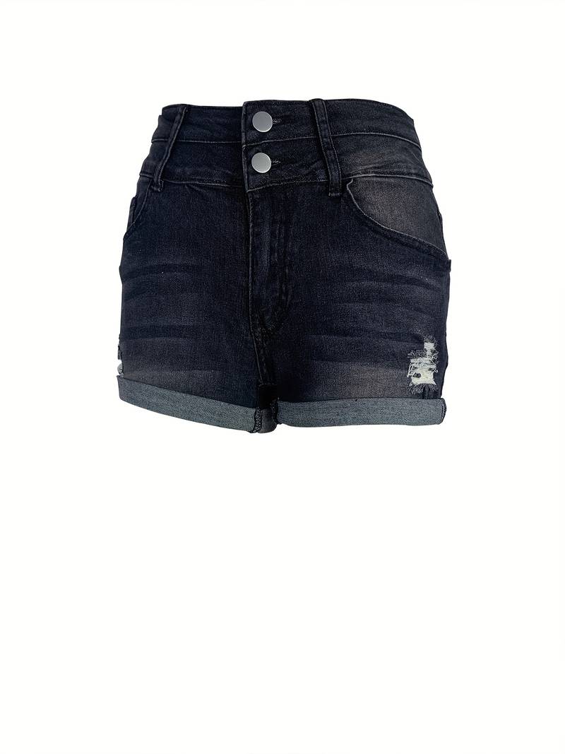 Gerippte Jeansshorts für Frühling/Sommer