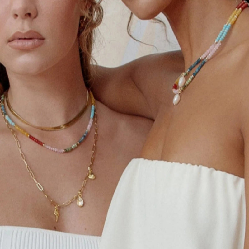 Bunte Halskette Mit Perlenanhänger | Shop Nory