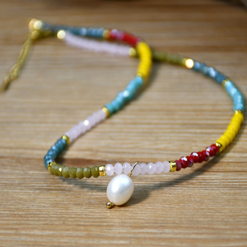 Bunte Halskette Mit Perlenanhänger | Shop Nory