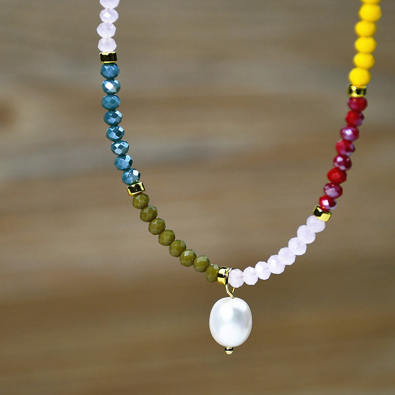 Bunte Halskette Mit Perlenanhänger | Shop Nory