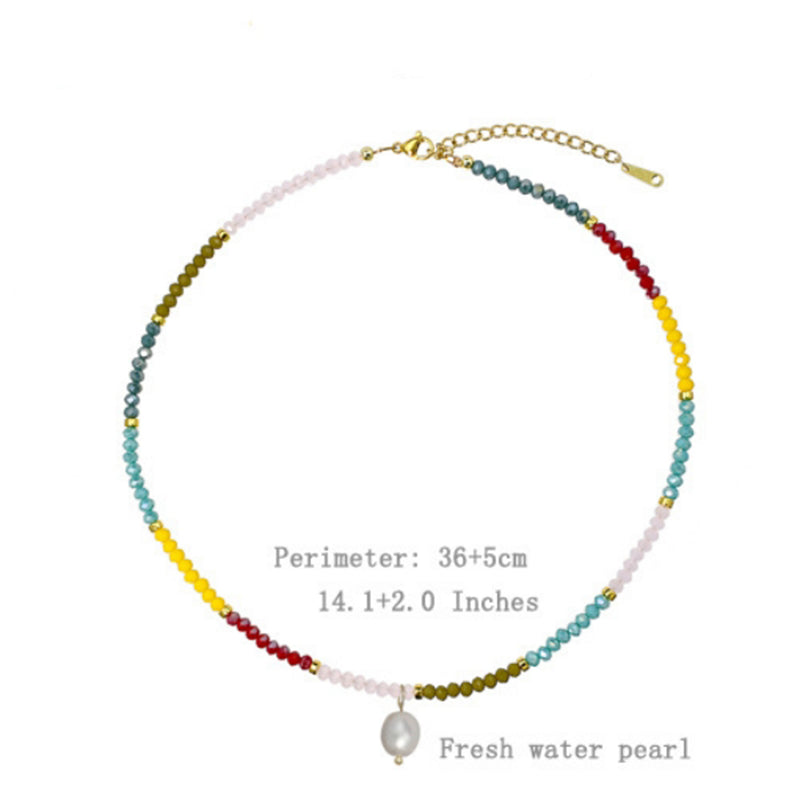 Bunte Halskette Mit Perlenanhänger | Shop Nory