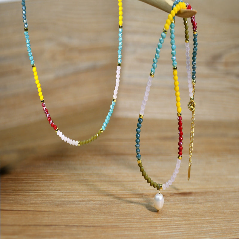 Bunte Halskette Mit Perlenanhänger | Shop Nory