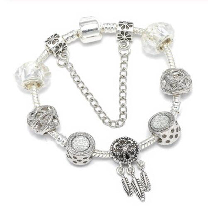 Pfirsichblüten Charme Armband