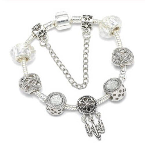 Pfirsichblüten Charme Armband