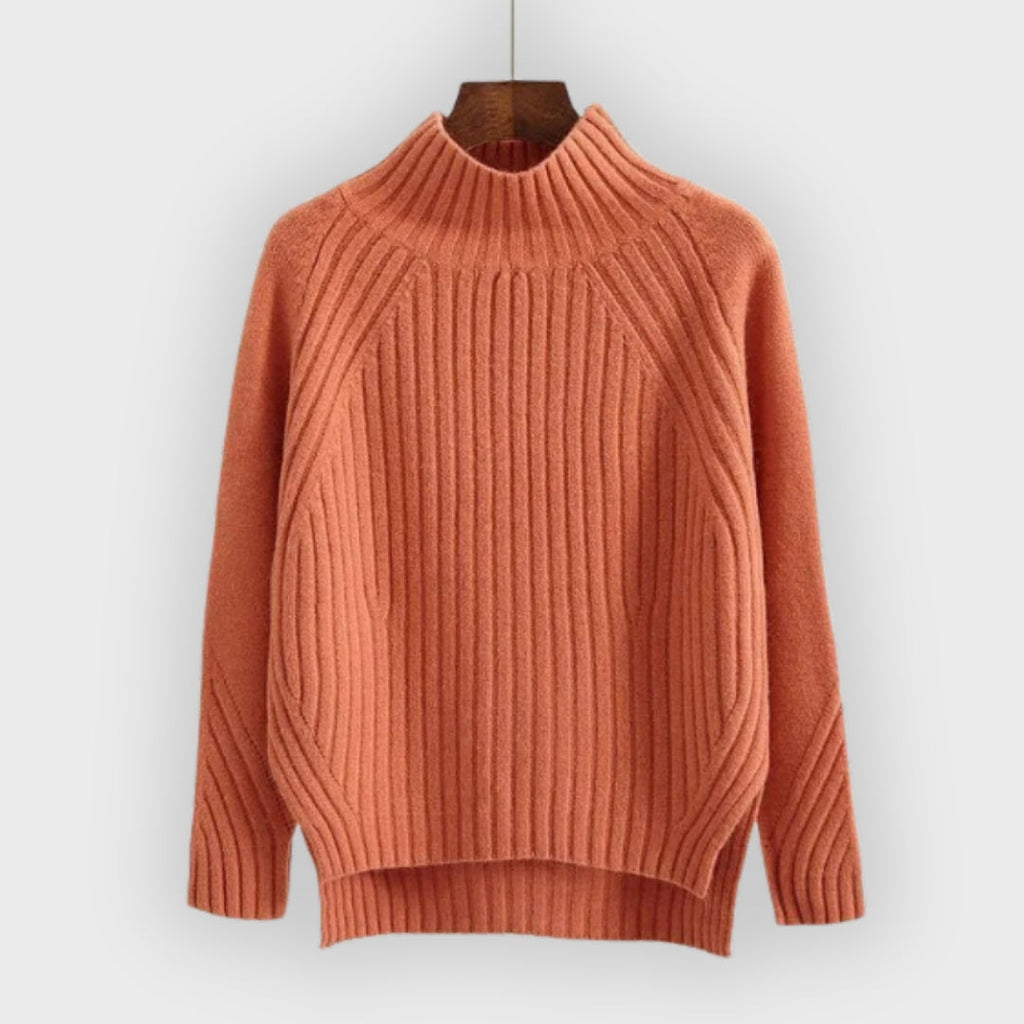 Strickpullover mit Halbem Rollkragen