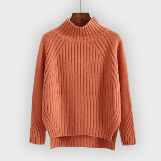 Strickpullover mit Halbem Rollkragen