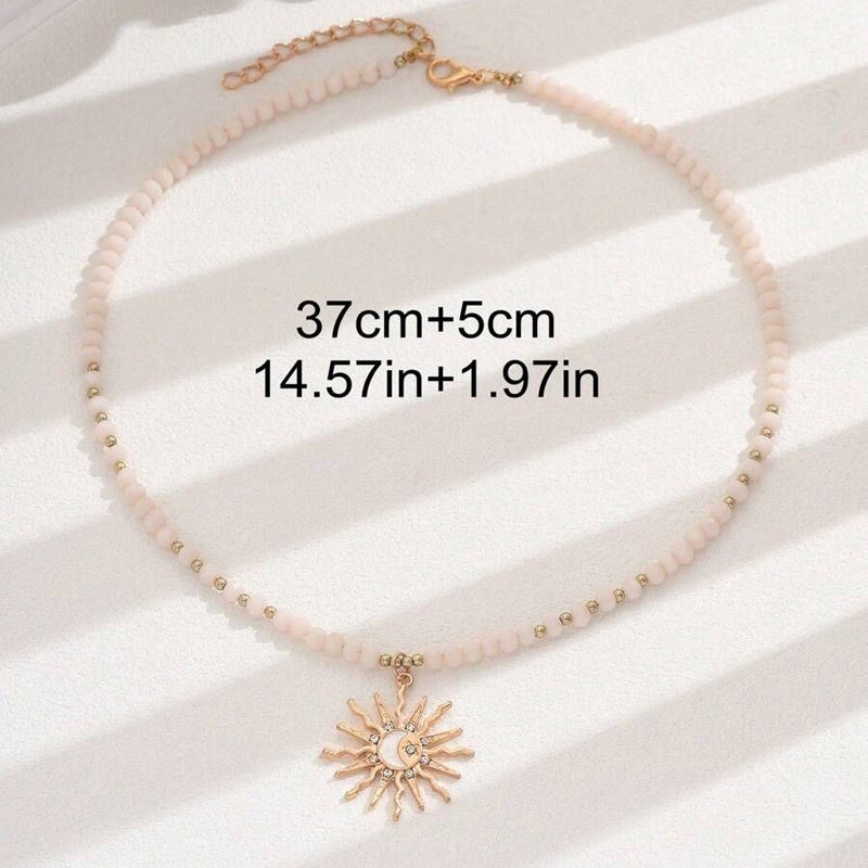 Böhmische Halskette Mit Sonnenanhänger | Shop Nory