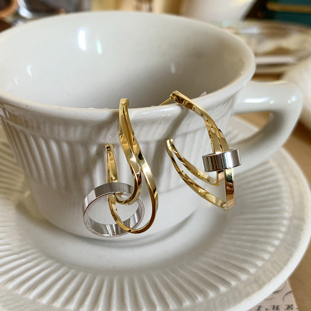 Creolen "Ashley" bicolor - 18k vergoldet | Shop Nory