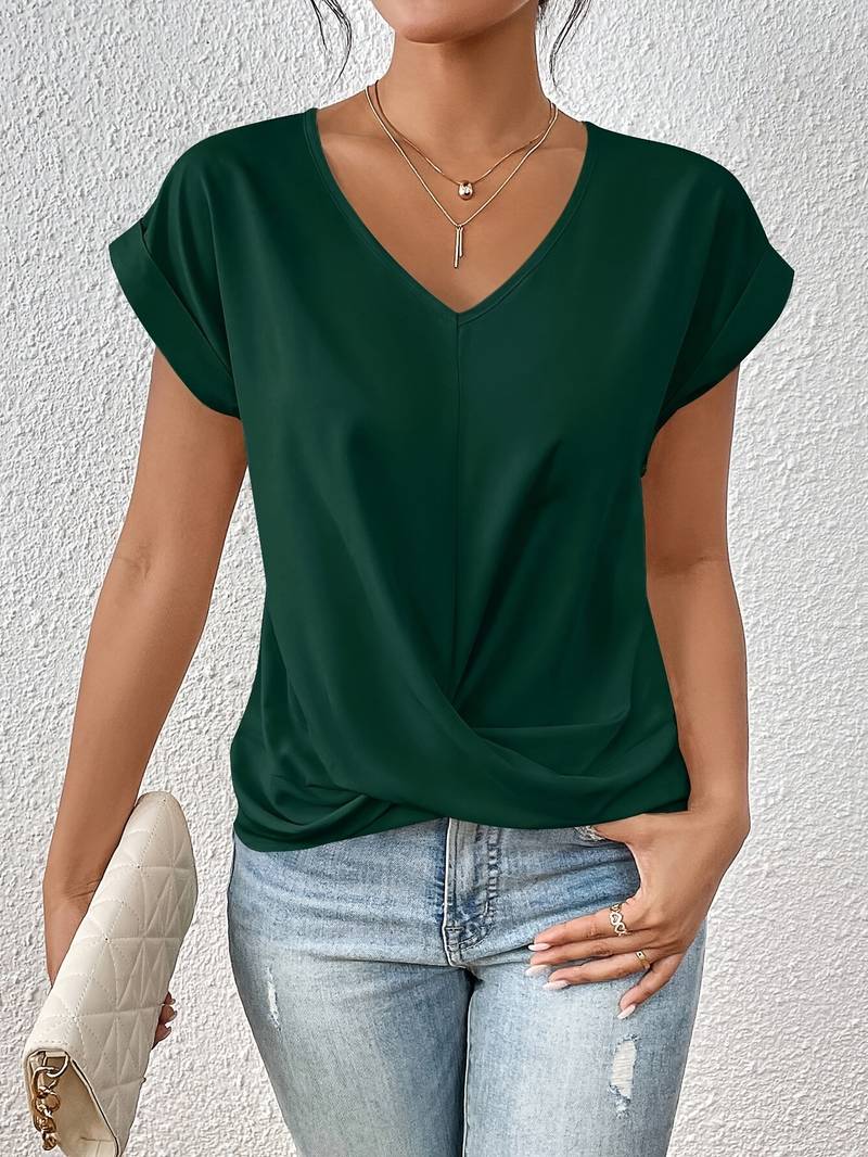 Lässiges T-Shirt mit kurzen Ärmeln für die Damenwelt