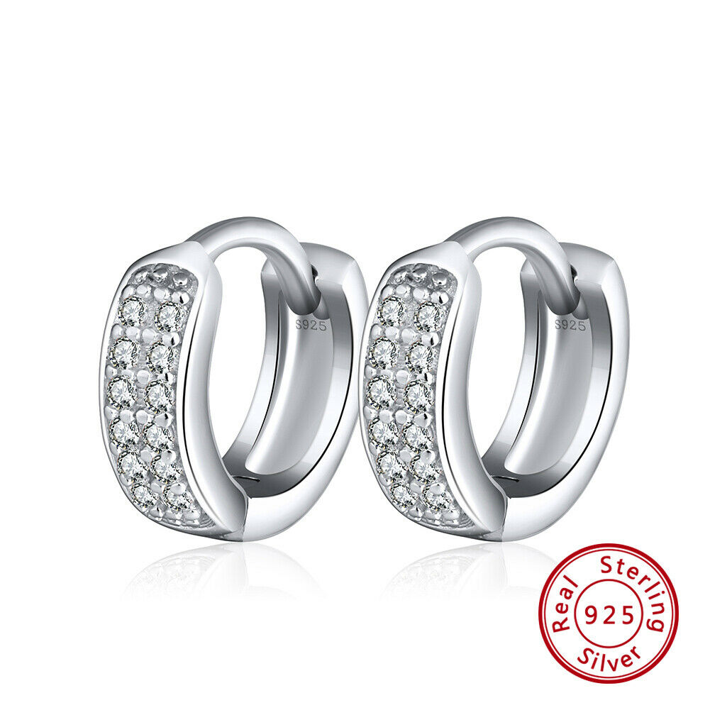 Creolen 925 Sterlingsilber rhodiniert mit Zirkonia besetzt | Shop Nory