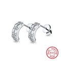 Creolen Ohrstecker  925 Sterling Silber mit Zirkonia besetzt | Shop Nory