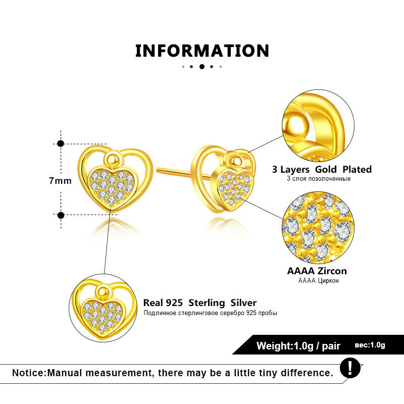 Ohrstecker Herz 925 Sterling Silber mit  Zirkonia besetzt | Shop Nory