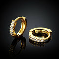 Creolen Ohrringe Zirkonia Damen Schmuck Gold Klapp Blogger Design Ohrschmuck | Shop Nory