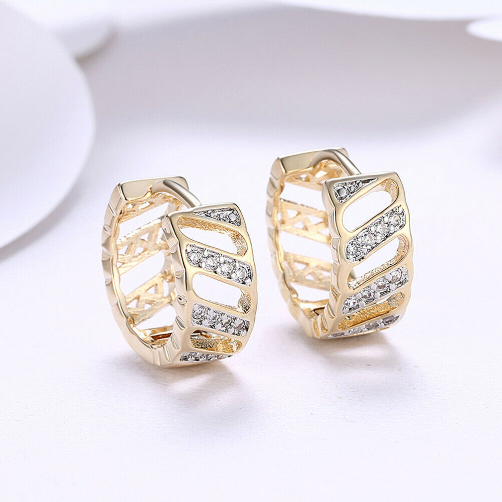 Creolen Ohrringe Ohrhänger Zirkonia Damen Schmuck Gold Klapp Ohrschmuck Neu | Shop Nory
