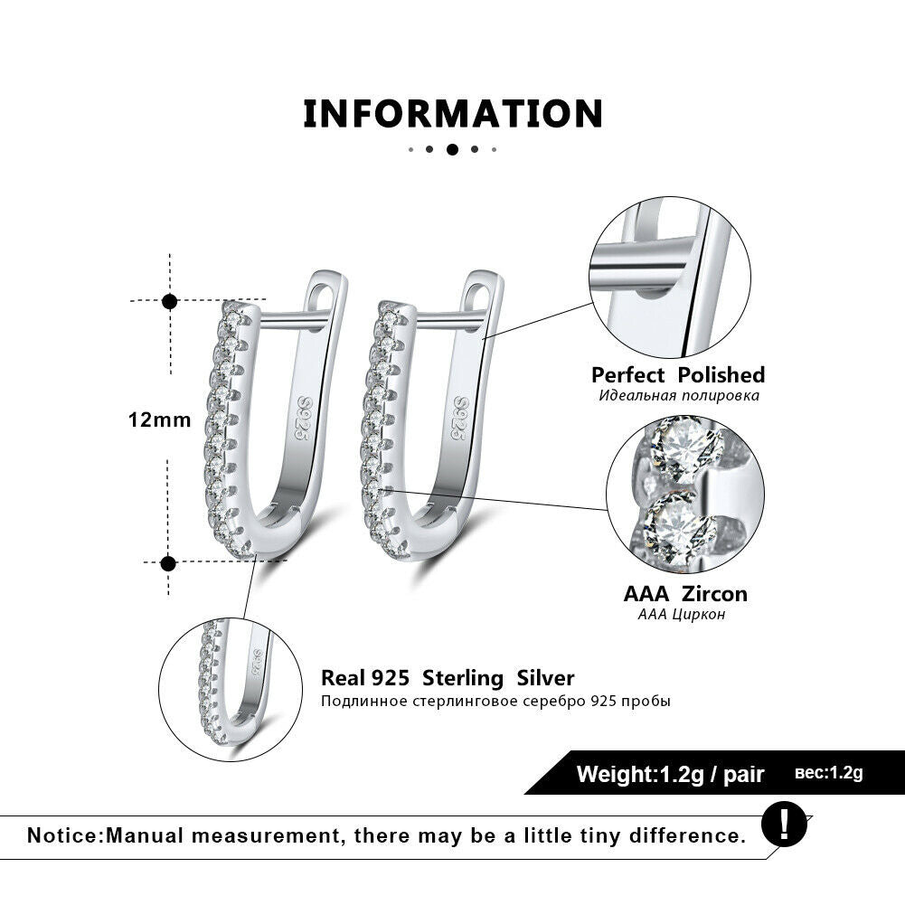 Creolen Ohrringe 925 Sterling Silber mit Zirkonia besetzt | Shop Nory