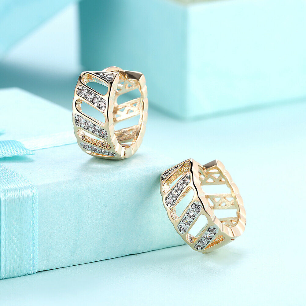 Creolen Ohrringe Ohrhänger Zirkonia Damen Schmuck Gold Klapp Ohrschmuck Neu | Shop Nory